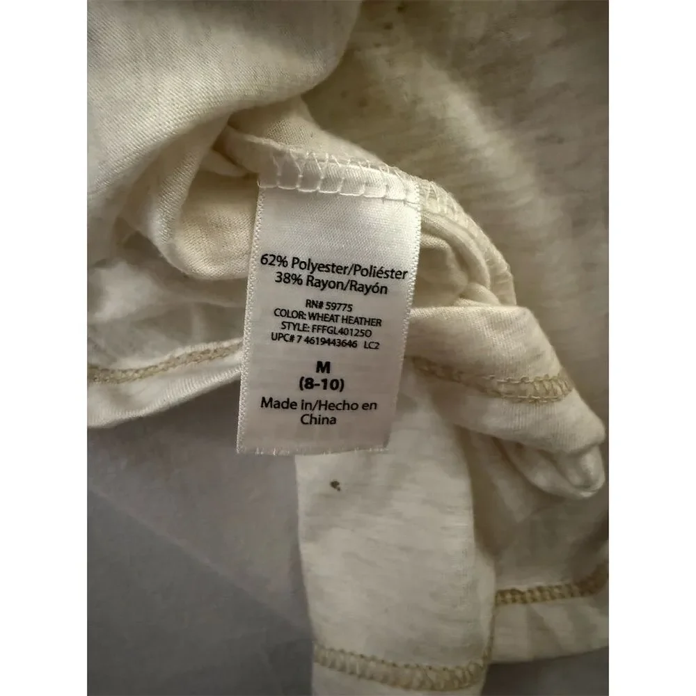 Faded Glory Women's M Beige Long Sleeve T-Shirt with Star Design - Picture 4 of 8